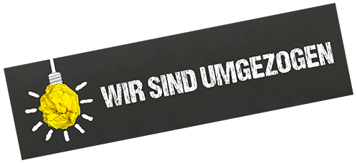 Schild Wir sind umgezogen